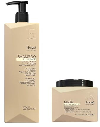 Kit Shampoo e Maschera delicato illuminante per capelli colorati tinti trattati tinti Bheysè PROFESSIONAL OLIO D'ARGAN