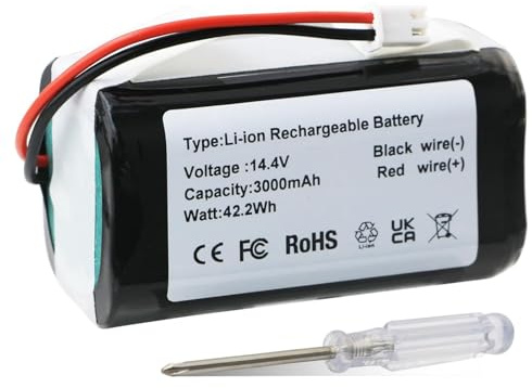 K KYUER RVBAT850 Batteria per Shark Ion Robot R75 R85 AV752 AV970 AV911S | RV751 RV761 RV765 RV871 RV850C RV1000S UR1000SR RV1000VL RV1100VL RV1001AE RV700_N RV720_N RV725_N RV750_N Vacuum Cleaner