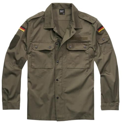 fratelliditalia.org Giacca Camicia Tedesca Militare Militaria Uomo Flecktarn Verde Nera Abbigliamento Caccia