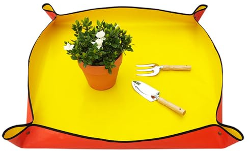 TopHomer Pflanzen Umtopfunterlage, 100 * 80cm wasserdichte Bonsai Umpflanzunterlage, Gartenpflanzen Umtopfmatte, tragbare Topffalle, Pflanzen Umpflanzmatte für Sukkulenten