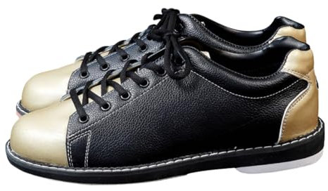 Fooceoute Bowls Shoes For Men,Ladies Bowling Shoes,Mens/Womens Lawn Bowling Shoes,Lace Up Bowling Shoes,Lightweight Breathable,Wear-Resistant,Leather,Buffer,For Bowling Indoor And Outdoor