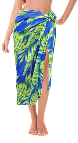 Pareos Playa Mujer, Larga Pareo Sarong Chiffon Falda de Playa de Mujer Pareo Playa Mujer Trajes Baño Bikini Cubierta Sarong Beach Sarong Piscina de Playa de Verano para Niñas