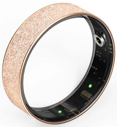 findtime Smart Ring for Women Ladies, Heart Rate Monitor Sleep Tracker Blood Oxygen, Fitness Tracker Step Counter Calories, Fashion Luxury Smart Rings for Android iOS Phones, No App Subscription