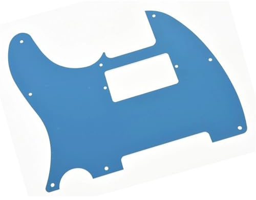 Silbernes Schlagbrett mit kratzfestem Hochglanz-Finish passend für Tele-Humbucker Pickguard Backplate Set