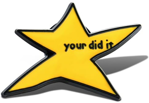 1/2/8/20Pcs Your Did It Brooch Pin Funny Star Enamel Pins Inspirational Badge Brooches Graduation Gifts for Backpack Bag Clothes Trendy Jewelry Accessories