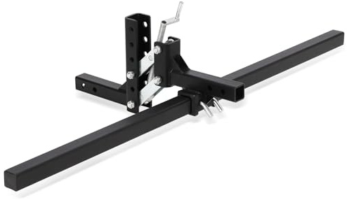 Manual Implement Lift 1-Point Lift System Fits 2 Inch Receiver, Universal ATV/UTV One Point Lift for Tractors and Plow Scarifier, Adjustable Height, 50 Inches, Black