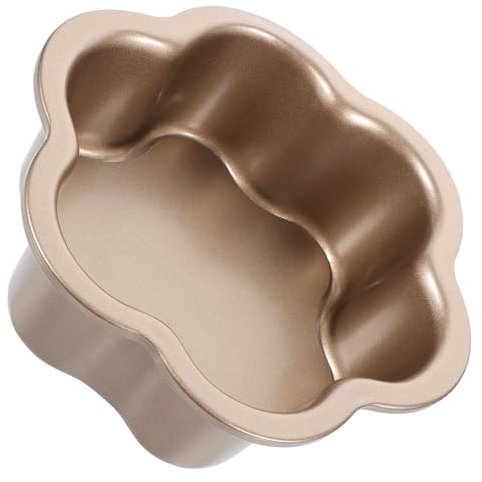 GALPADA stampo da torta fondo rimovibile fiore di tortiera muffa stampo per chiffon cake chiffon cake stampo mini teglie per cheesecake tortiera a forma di fiore acciaio al carbonio Golden