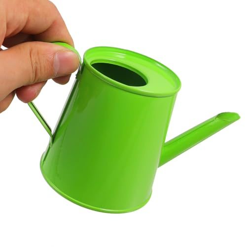 TOYANDONA Mini Gießkanne Aus Eisen 5.7 Zoll Wasserkrug Deko Für Zimmerpflanzen Fotohintergrund Büro Dekoration Grün