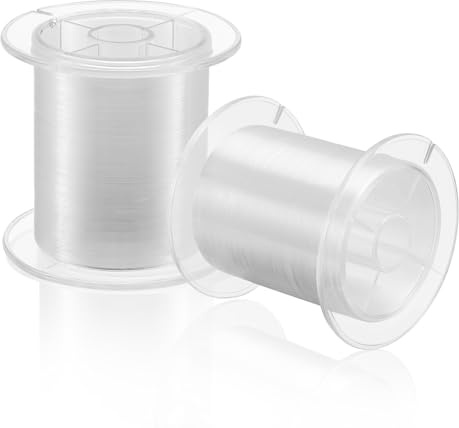 Strong Clear Hanging Wire, 0.32mm 500M Nylon Monofilament Fishing Wire Clear Fishing Line for Saltwater & Freshwater Fishing (White)