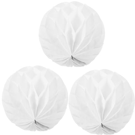 HEALLILY 3 faroles de papel de panal para decoración de boda, decoración creativa de bolas de papel para fiestas, celebraciones y eventos de estilo