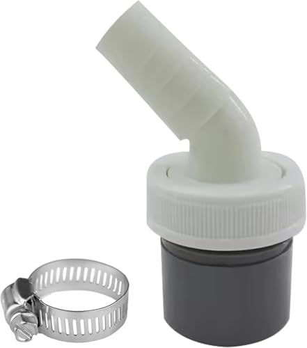 Adaptador de desagüe de lavadora, desagüe de lavadora con boquilla de entrada de 18 – 24 mm, salida 40 mm tubo y abrazadera de manguera, conexión de lavadora para lavavajillas y secadora