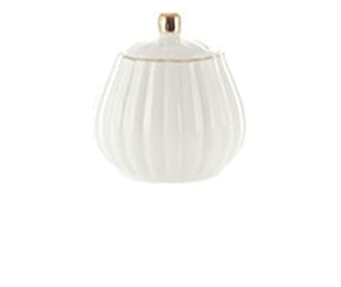 JINGYAN Sucriers Bol à Sucre et crème en Porcelaine Blanche