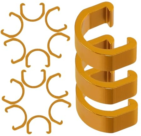 Abaodam 15pcs Aluminum Alloy Bicycle C Clips U Shaped Brake Hose Clamps for Road Mountain Bikes Cable Holders for Brake and Derailleur Systems with Wear Design