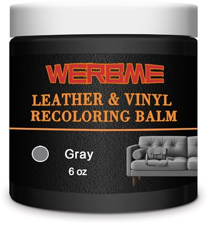 Leder Reparatur Set & Farbauffrischer - 150ml universell einsetzbar für Ledersofas, Autositze, Schuhe | Repariert Kratzer auf Kleidung, Möbeln & Accessoires(Grau)
