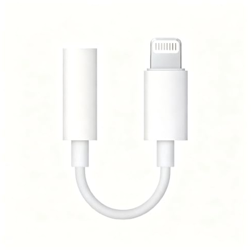 3.5mm Audio Adapter, White, Digital Aux Headphone Jack Converter for iPhone, iPad, Compatible with iOS 10.3+