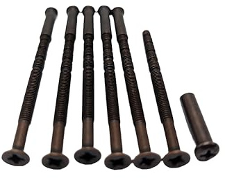 Türgriff-Verbindungsschrauben mit Hülsen M4 Bronze 60 mm Bolzen Länge x 20 mm Hülsenlänge 6 Stück
