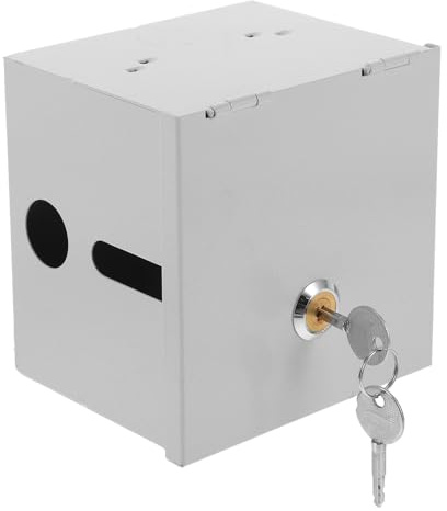 TOPBATHY Caja Fuerte para Enchufe Exterior con Cerradura Cubierta de Acero Inoxidable Resistente la Intemperie Antirrobo para Generador y Soldador Protección Duradera para Color