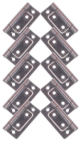 Alipis Bisagras de Acero Inoxidable Grueso 51X25X12Mm 10 Piezas Bisagras Silenciosas para Muebles Color Rojo Antiguo