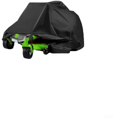 Cubierta impermeable para cortacésped, cubierta de tractor Oxford 600D a prueba de polvo con cordón ajustable para equipos de jardín al aire libre, negro, 182 x 137 x 116 cm (72 x 54 x 46)