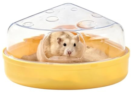 Guaina per habitat per animali domestici di formaggio, trasparente, piccola camera da toilette per roditori con funzione di utilizzo, recinto acrilico compatto, inserto per gabbia multiuso per viaggi