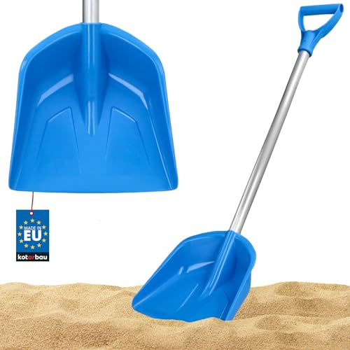 KOTARBAU® Kinderschaufel, Sandspielzeug, Schaufel mit Aluminium-Stiel | Sandschaufel, Schneeschaufel, Gartenwerkzeug für Kinder, Gartenschaufel, Leicht & Handlich, PVC, Blue