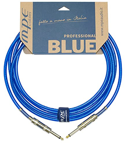 MPE - Cavo jack chitarra basso tastiera schermato professionale Made in Italy 6,3mm MOD PL600T (1 MT)