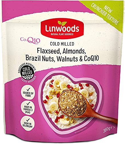 Linwood Lot de 10 graines de lin moulées, amandes, noix du Brésil et Q10