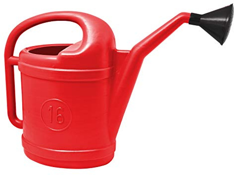 Innaffiatoio in plastica rosso con riserva d'acqua 16 litri - Mobil Plastic