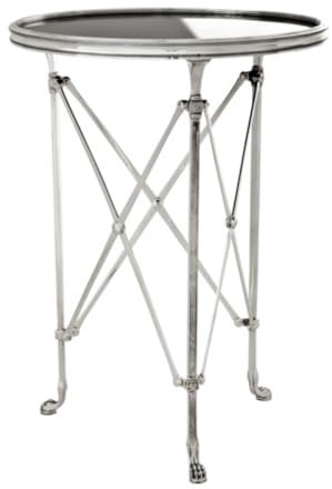 Casa Padrino Luxus Art Deco Designer Beistelltisch Antik Silber mit schwarzem Glas 52 x H. 70 cm - Luxus Hotel Tisch