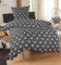 DreamHome 2 teilige Sterne Bettwäsche Bettbezug 135x200 und Kissenbezug 80x80, Farbe:Anthrazit