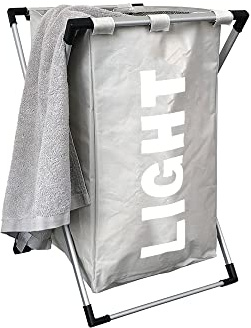 Vivol | 1 Fach Wäschekörbe Grau | Wäschesammler faltbar | Auch für Aufbewahrung Pfandflaschen | Foldable Laundry Basket