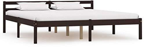 Tidyard Massiv träsäng, träsäng, ungdomssängar, sängram, passande madrass: 100 × 200/180 × 200 cm, balksäng, dubbelsäng, sängram av massiv furutram och plywoodskivor