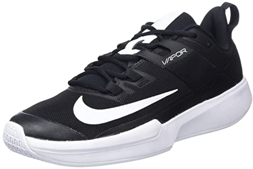 NIKE Men's Nikecourt Vapor Lite Gymnastics Shoes, Black White, 10 UK