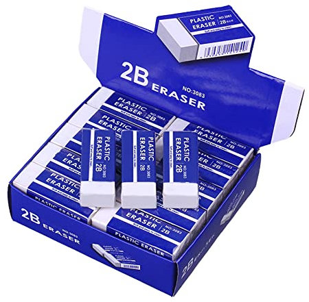 CIOUYAOS 30 Stück Radiergummi faber castell, eraser reborn, Kunststoff, latexfrei, leicht zu löschende weiße Radiergummis set für Kinder, Künstler, Schule, Büro