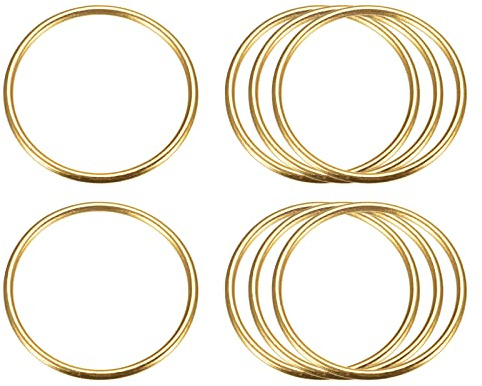 sourcing map Metall O Ringe, stk. mm (.) ID mm Stärke Mehrzweck O-Ring | Nicht-geschweißt Schnalle für Geldbeutel Tasche Hardware Herstellen, Silber Ton