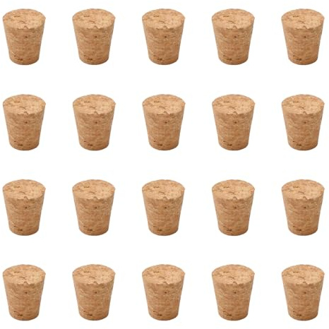 INCREWAY Set mit 20 konischen Korken aus Naturkork für natürliche weiche Holzweinflaschen