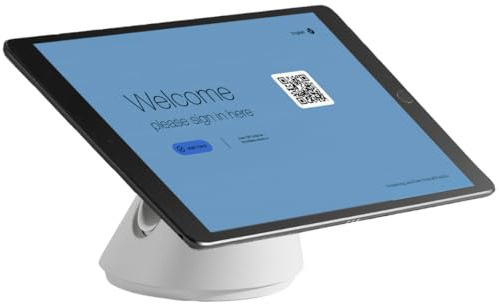 Bouncepad Click Support iPad et Support Tablette | Station d’Accueil Sécurisé et Verrouillable pour Les Entreprises et Les Points de Vente | Compatible Tous Modèles | Blanc