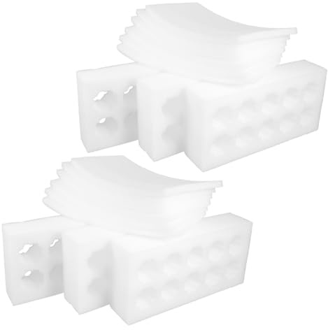 FUNOMOCYA Soporte Para Huevos Resistente a Golpes 10 Compartimentos Espuma De Perla Acolchada Reutilizable Transporte y Almacenamiento Doméstico 6 Piezas