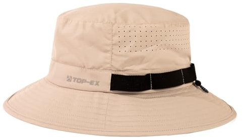 TOP-EX Kühlender Fischerhut Herren Atmungsaktiv UPF 50 Sonnenhut Damen Sommer Outdoor Hut mit Breiter Krempe Faltbar Safari Hut Wanderhut Khaki XL