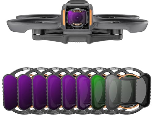 STARTRC Avata 2 ND Filter Set, 8-Pack UV CPL ND8 ND16 ND32 ND64 ND128 ND256 Neutraldichte Kamera Objektiv Filter Kompatibel für DJI Avata 2, Multi beschichtetes HD optisches Glas