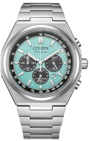 CITIZEN Herren Chronograph Automatik Uhr mit Titan Armband CA4610-85M