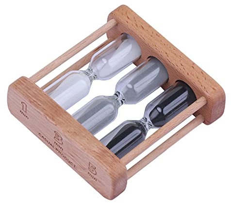 Creative 1/3/5 Minute Wooden Sand Glass Hourglass Timer Clock Home Decor Kitchen Tools Gift for Childern Simple Style Thermometers and Timers Kitchen Utensils and Gadgets