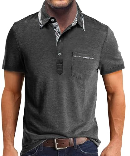 Poloshirt Herren Kurzarm Poloshirt Gute Herren T Shirts Golf Hemd Slim Fit mit Brusttasche Poloshirts Polohemd Trachten Sport Polohemden Shirt Männer Sommer Große Größen S-3XL