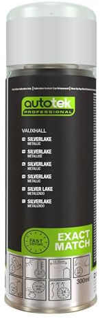 AutoTek Professional Exact Match Car Spray Paint, Vauxhall Silverlake Metallic Aerosol Spray 300 ml