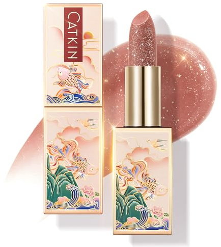CATKIN Lippenbalsam Natürliche getönte Lippenpflege Classic mit Vitamin E, Spendet Feuchtigkeit für trockene Lippen Lippenpflegestift, 3.5g