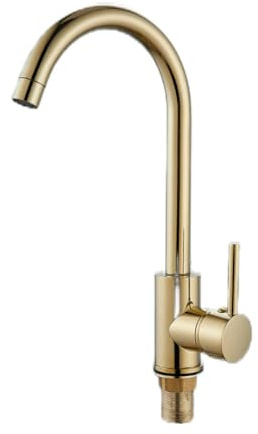 Velazo. Wasserhahn Kücher, 360°Drehbare Küchenarmatur, Spültischarmatur in Gold, Armatur Gebürstet, Batterie Küche Hahnloch
