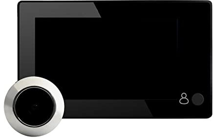 Videocitofono Wifi, Spioncino for porta HD da 4,3 pollici 145 gradi grandangolare digitale intelligente campanello TFT monitor for telecamera di sicurezza domestica for occhi a colori per la sicurezza