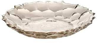 LIBANGRONG-888 Fruit Basket Fruit plate Decorative plate made of glass Household snack plate Snack plate Candy plate Fruit plate Fruit basket bowl(Medium)