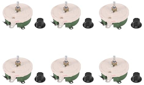 Goufride 6 x 100 W 100 Ohm Keramik-Potentiometer, Drahtwiderstand, Rheostat