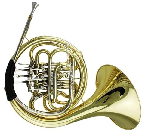 Professionelles Waldhorn F Bb Goldlack Vierklappen Doppeltes Waldhorn